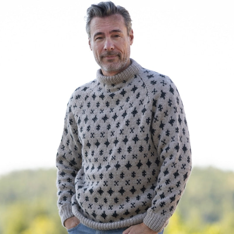 Strikk The Look: Prudie-genser lys beige