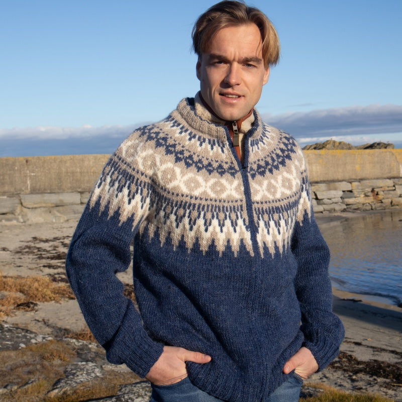 Strikk The Look: Rallar-jakke blå