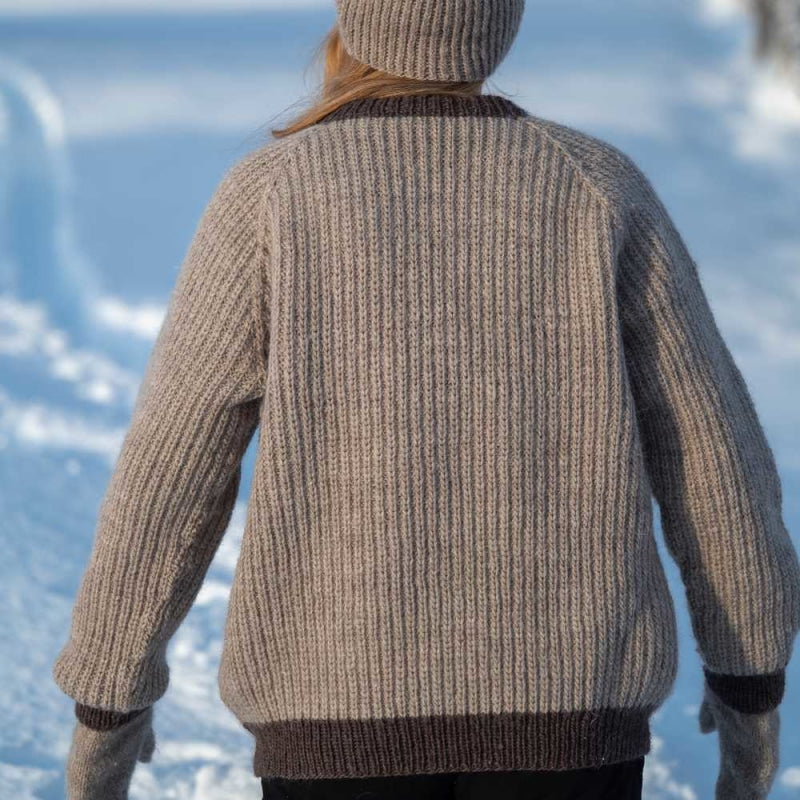 Strikk The Look: Rogne-genser beige melert