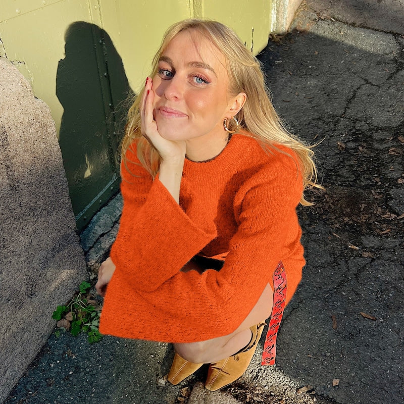 Strikk The Look: Rubina-genser orange