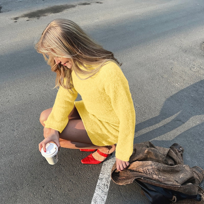 Strikk The Look: Rubina-kjole gul