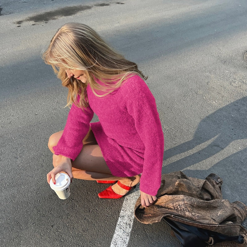 Strikk The Look: Rubina-kjole pink