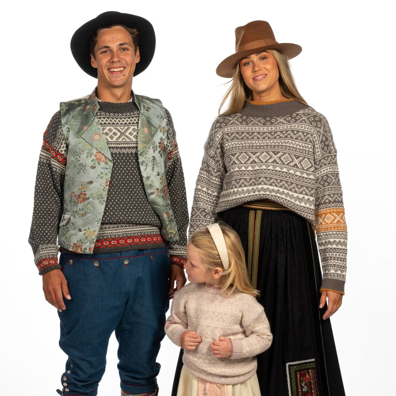 Strikk The Look: Setesdalsgenser-genser, svart, herre