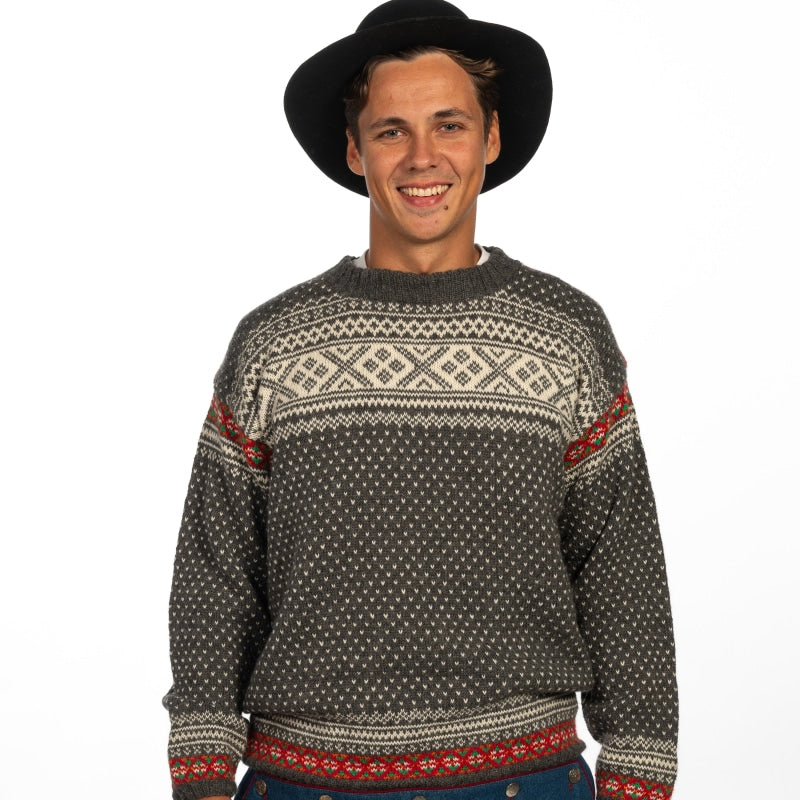 Strikk The Look: Setesdalsgenser-genser, svart, herre