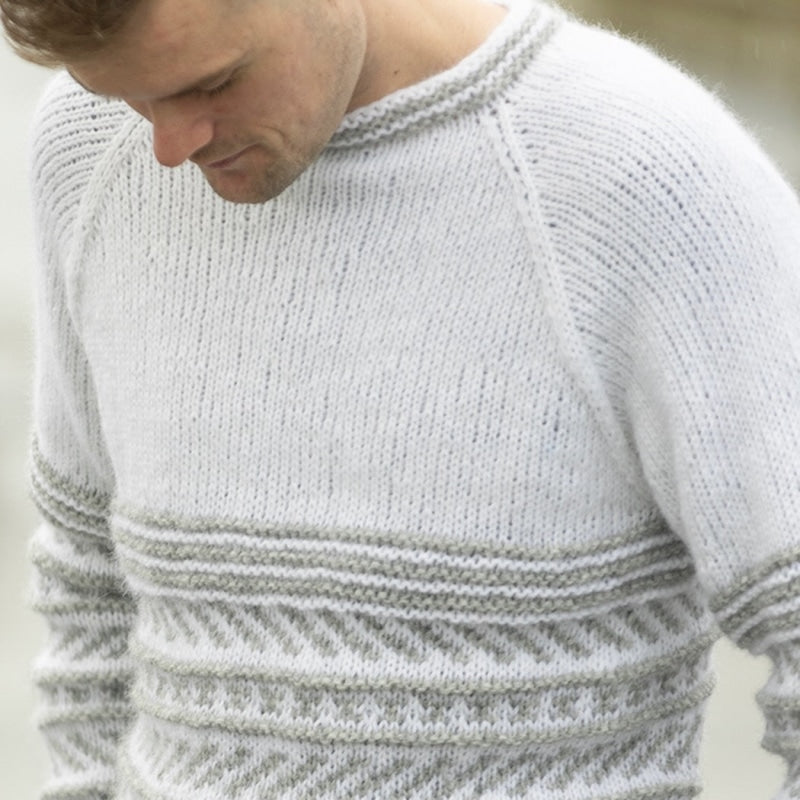 Strikk The Look: Smestad- genser hvit