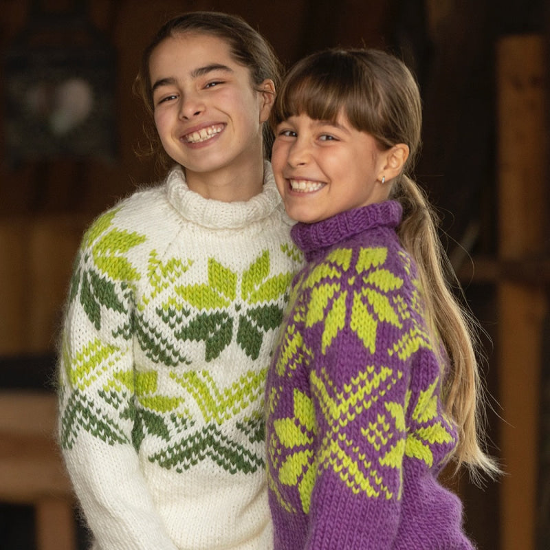 Strikk The Look: Snoi-genser barn lilla