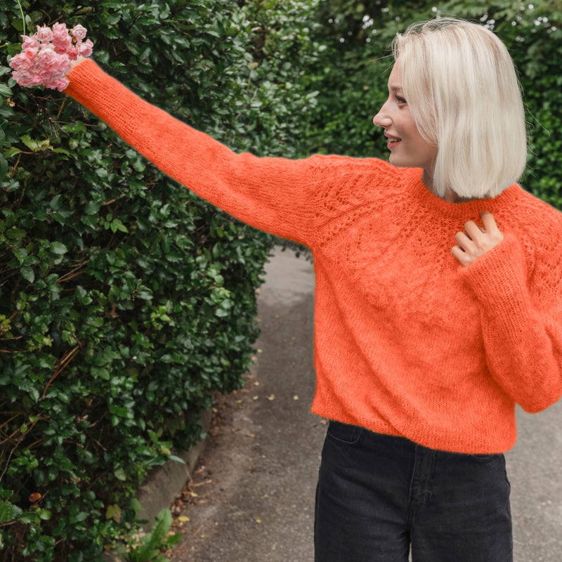 Strikk The Look: Soft-genser oransje