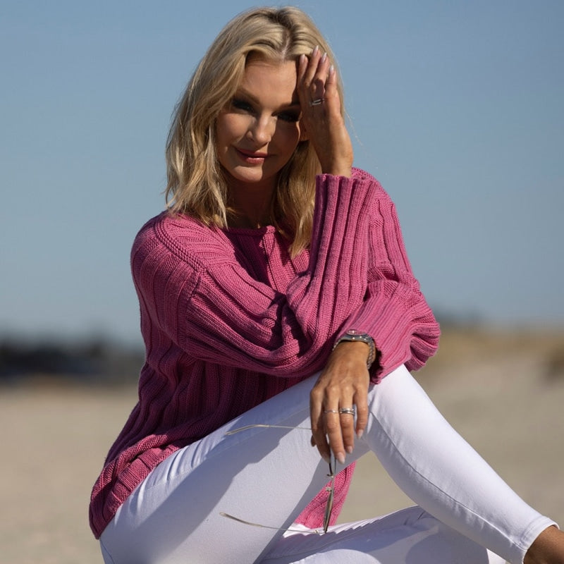 Strikk The Look: Soling-genser cerise