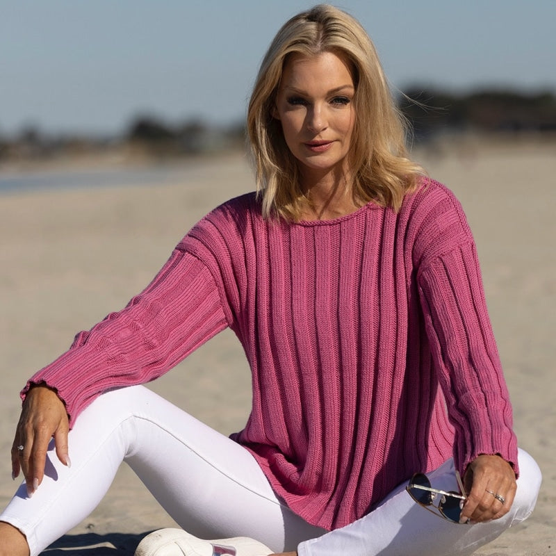 Strikk The Look: Soling-genser cerise