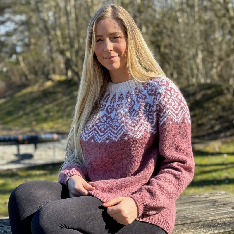 Strikk The Look: Stella-genser gammelrosa