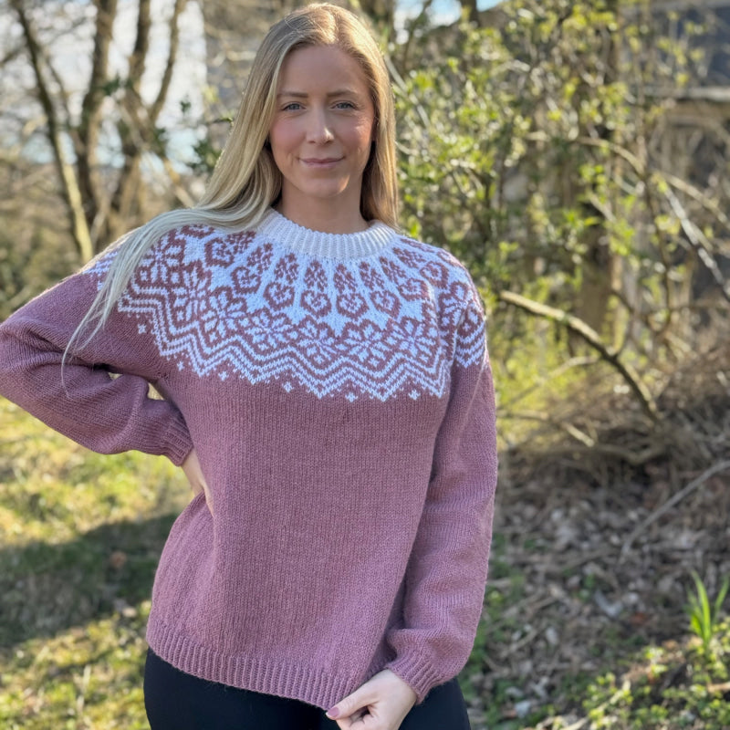 Strikk The Look: Stella-genser gammelrosa