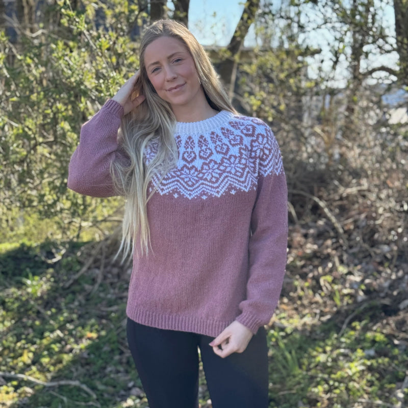 Strikk The Look: Stella-genser gammelrosa