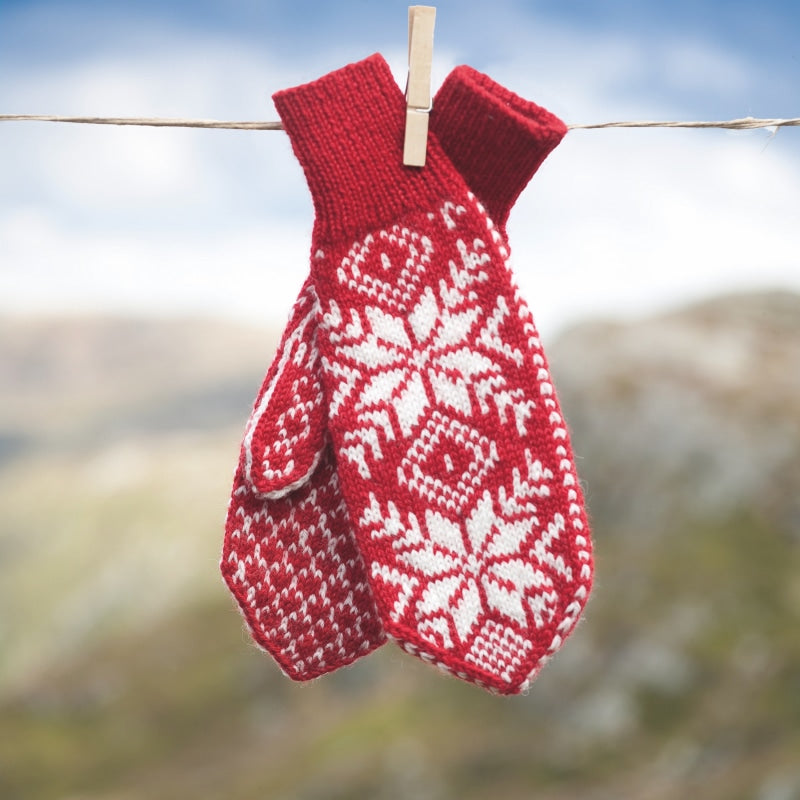 Strikk The Look: Stjerne-votter rød