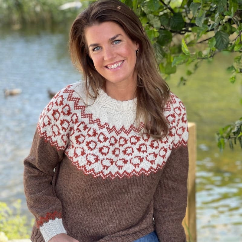 Strikk The Look: Suleskard-genser brun (ALP Storm)