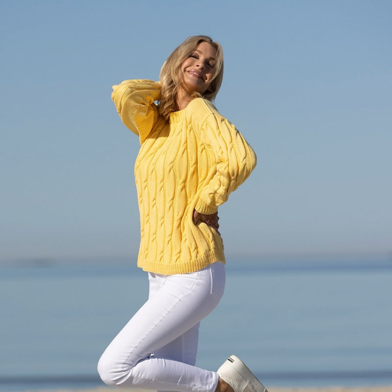 Strikk The Look: Sunny-genser gul