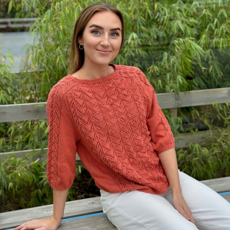 Strikk The look: Toja-genser oransje Tmp