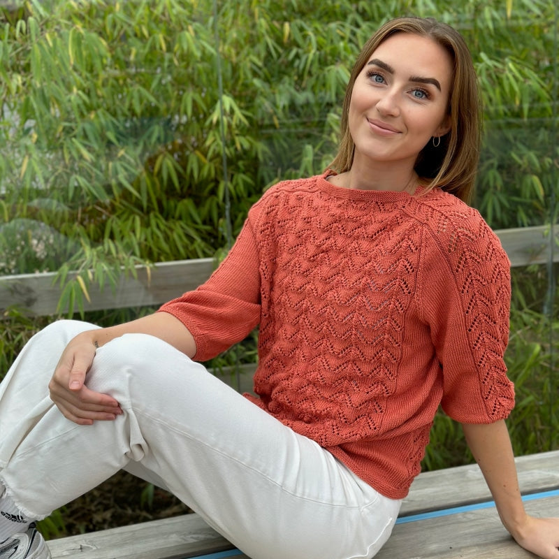 Strikk The look: Toja-genser oransje Tmp