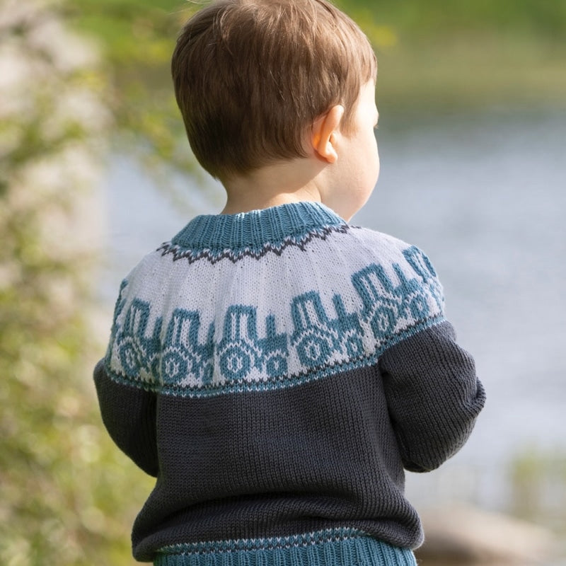 Strikk The Look: Traktor-genser grå