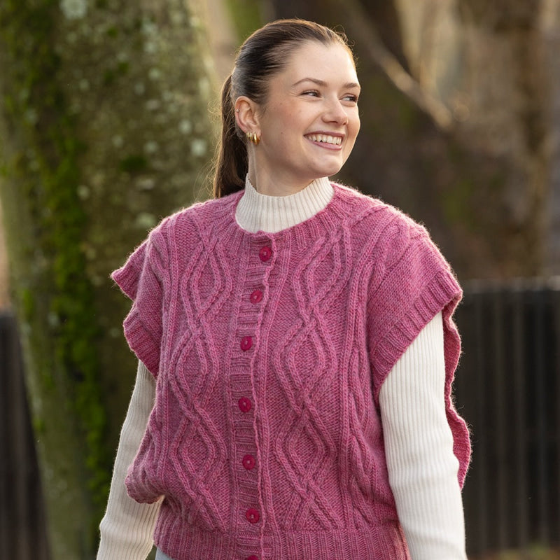Strikk The Look: Turf-vest rosa