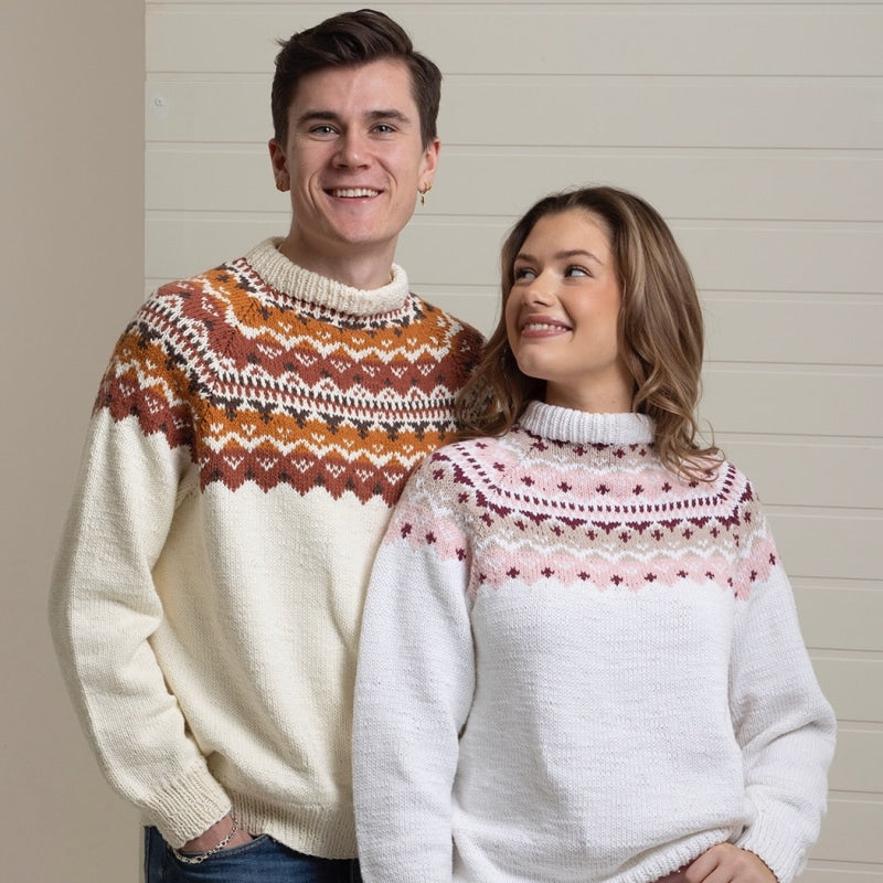 Strikk The Look: Turt-genser hvit