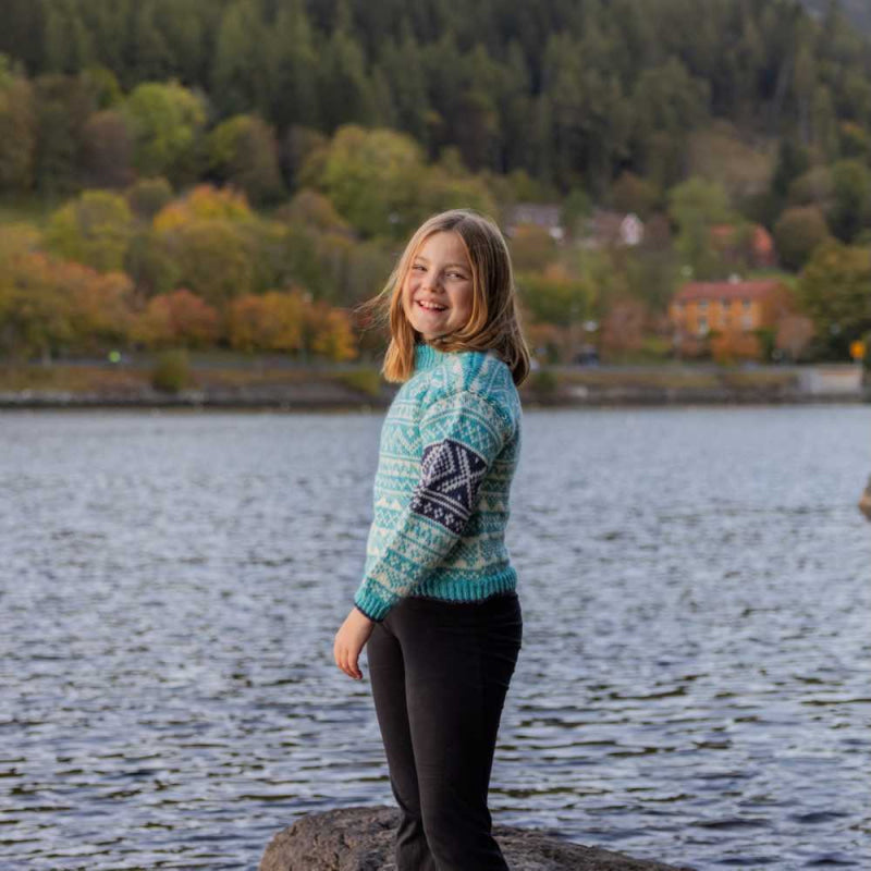 Strikk The Look: Valle-genser barn
