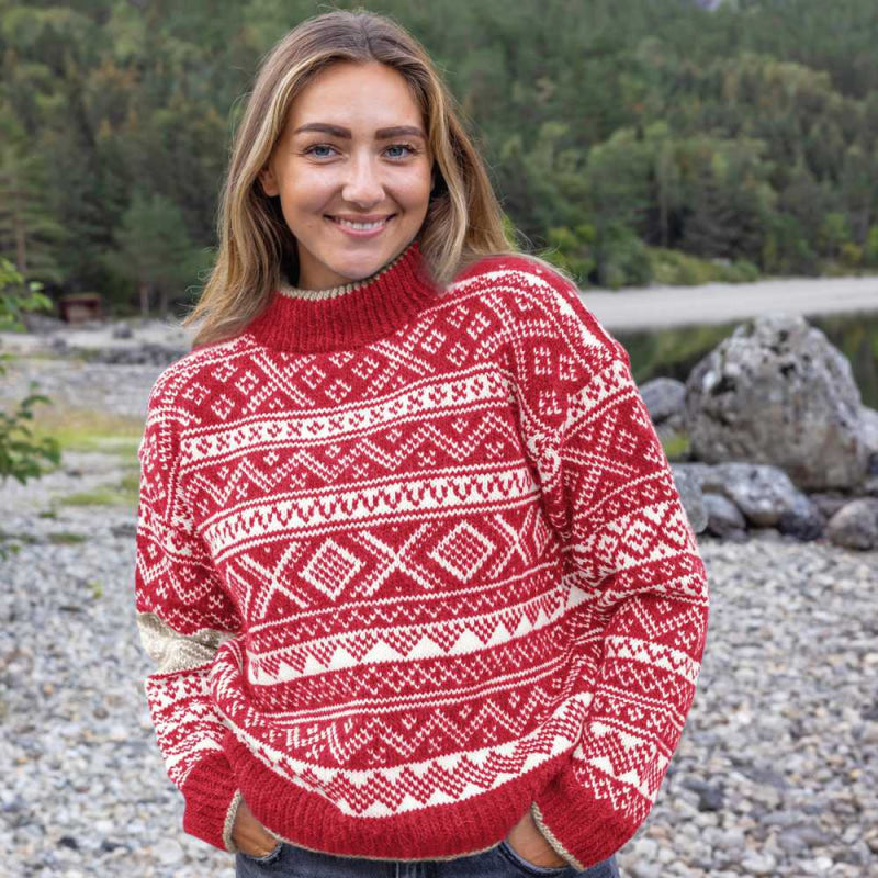 Strikk The Look: Valle-genser rød