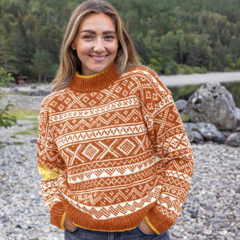 Strikk The Look: Valle-genser safran