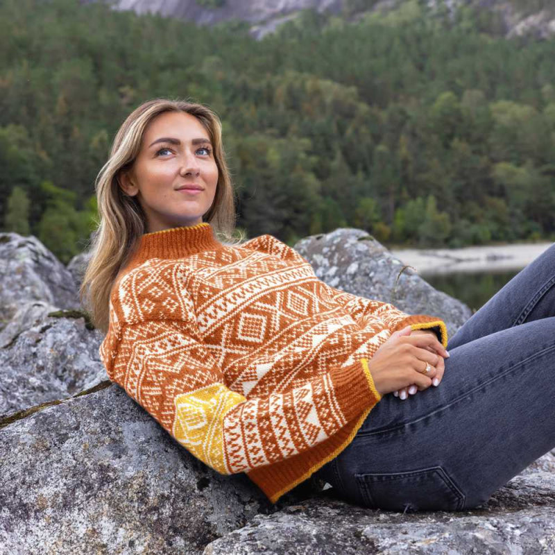 Strikk The Look: Valle-genser safran