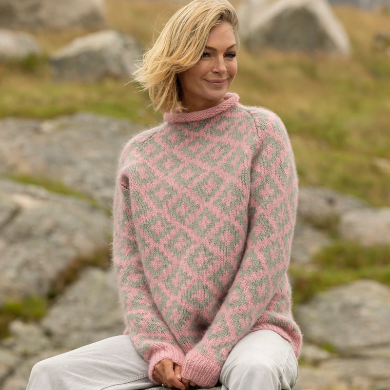 Strikk The Look: Veslemøy-genser rosa