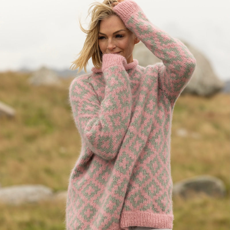 Strikk The Look: Veslemøy-genser rosa