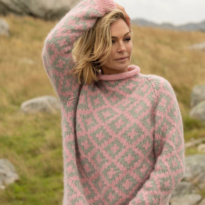 Strikk The Look: Veslemøy-genser rosa