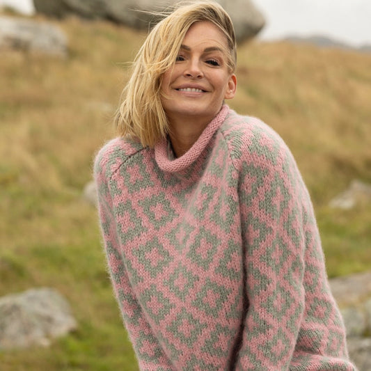 Strikk The Look: Veslemøy-genser rosa