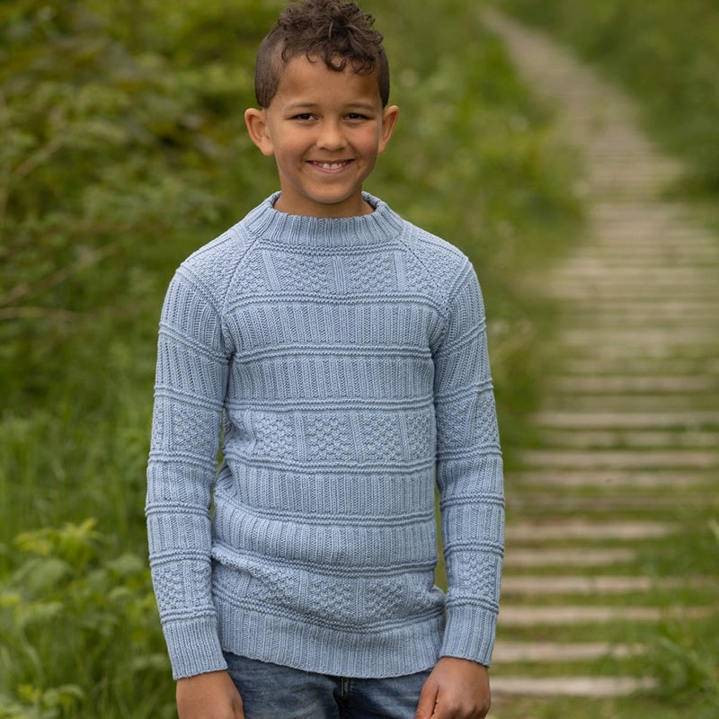 Strikk The Look: Vier-genser lys blå