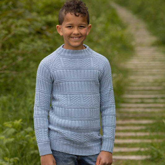 Strikk The Look: Vier-genser lys blå