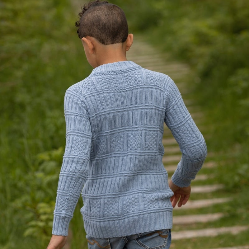 Strikk The Look: Vier-genser lys blå