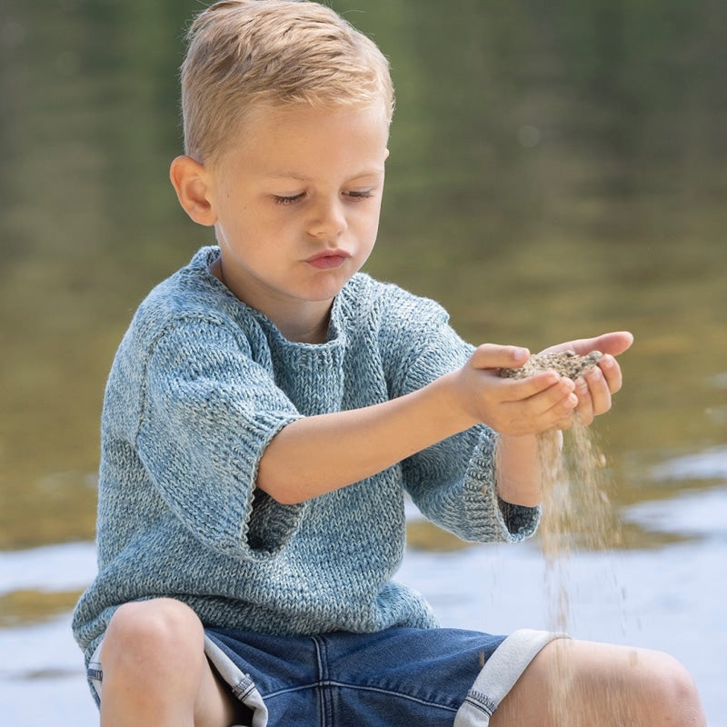 Strikk The Look: Vigo t-skjorte lys petrol