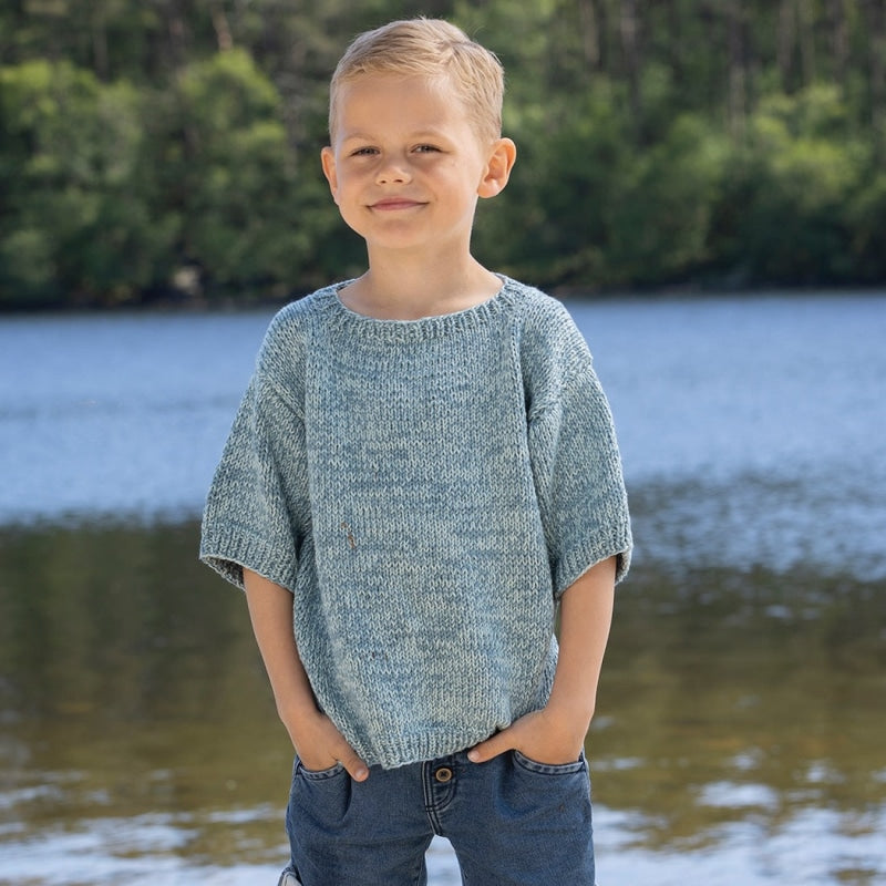 Strikk The Look: Vigo t-skjorte lys petrol