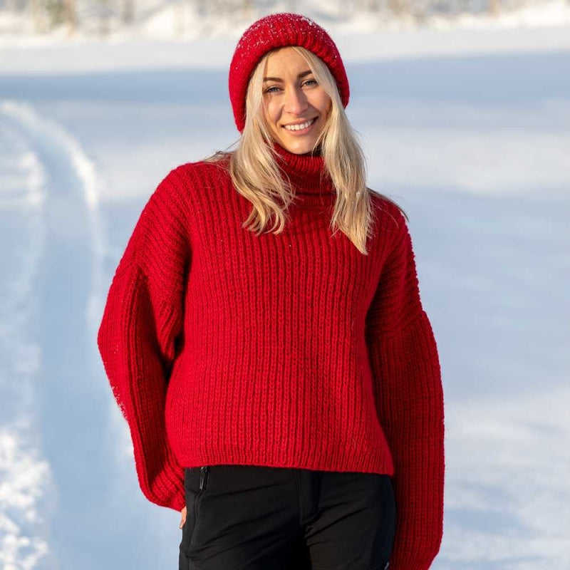 Strikk The Look: Ylfa-genser rød