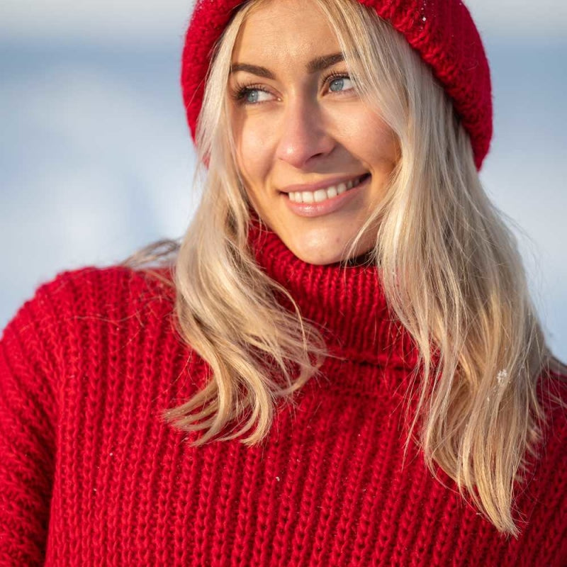 Strikk The Look: Ylfa-genser rød