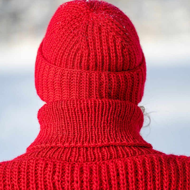 Strikk The Look: Ylfa-lue rød