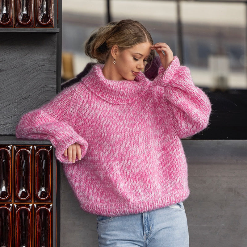 Strikk The Look: Yrsa-genser rosa