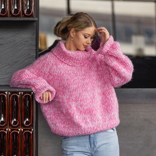 Strikk The Look: Yrsa-genser rosa