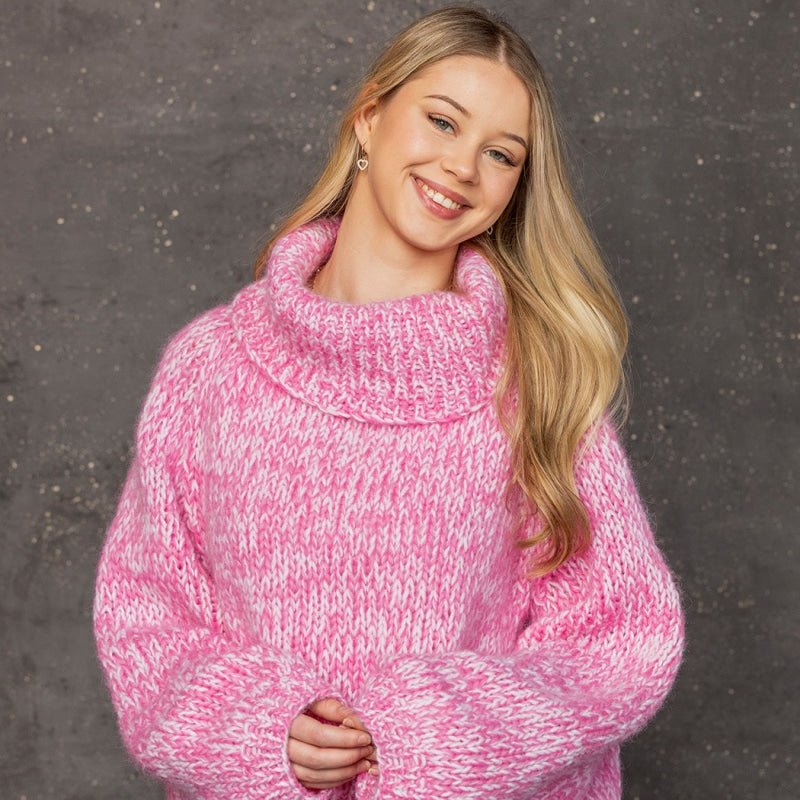 Strikk The Look: Yrsa-genser rosa