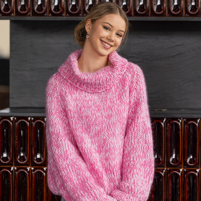 Strikk The Look: Yrsa-genser rosa