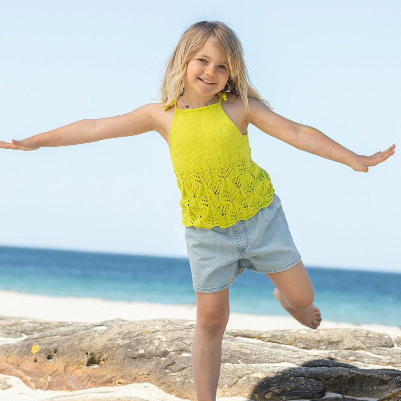 Strikk the Look: Yuli-topp gulgrønn