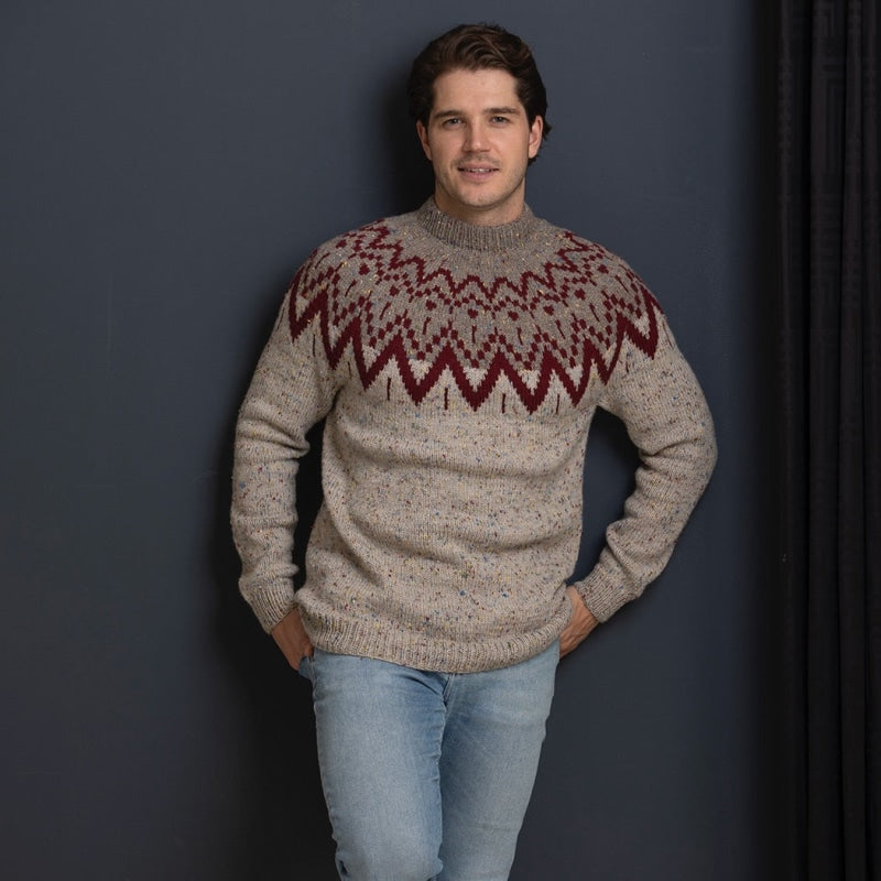 Strikk The Look: Passat-genser Lys grå tweed