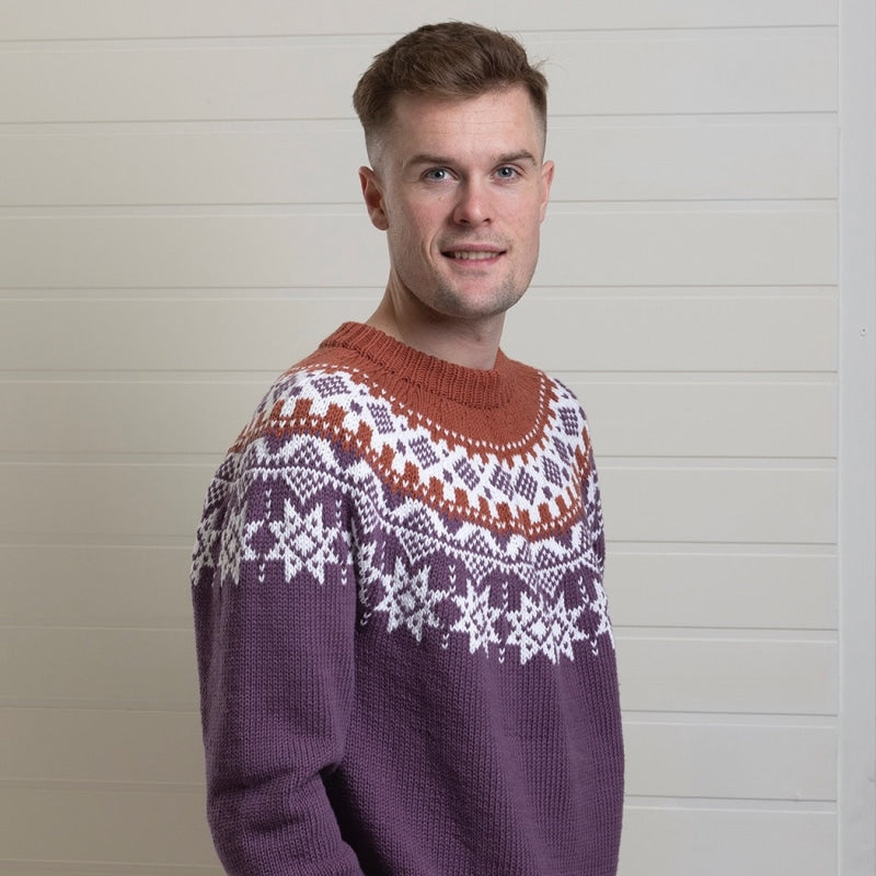 Strikk The Look: Svartor-genser lilla