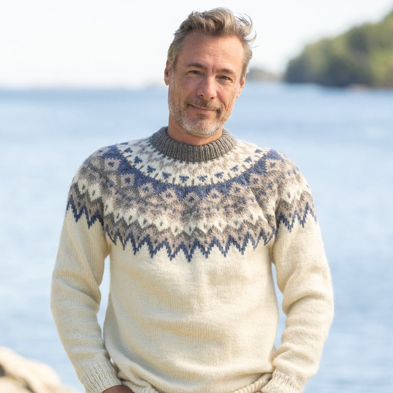 Strikk The Look: Kraft-genser natur