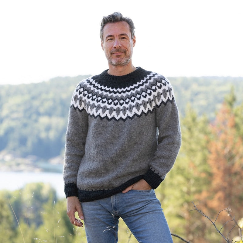 Strikk The Look: Waldemar-genser grå, herre