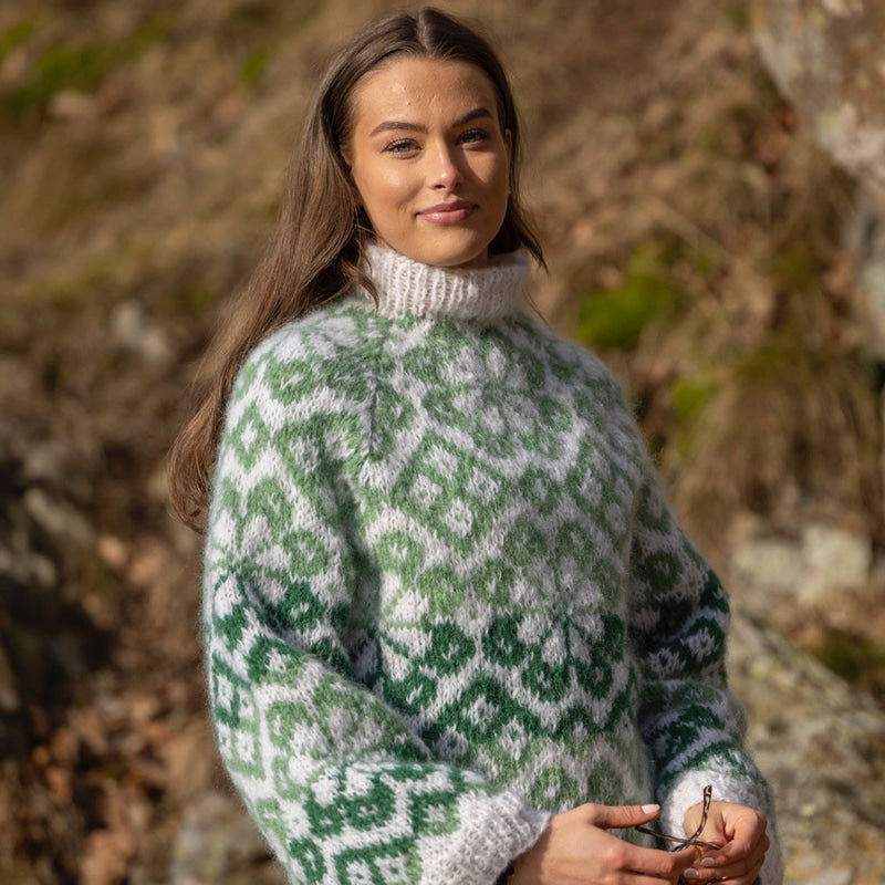Strikk The Look: Irja-genser grønn